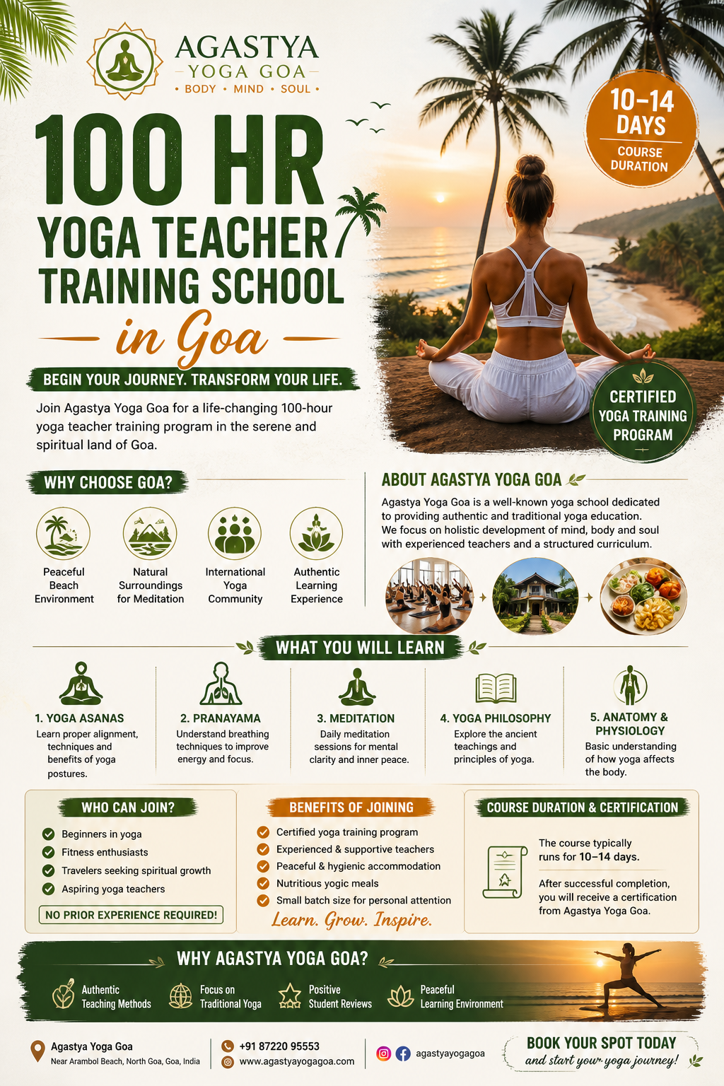 100 Hr Yoga Teacher Training Course in Goa