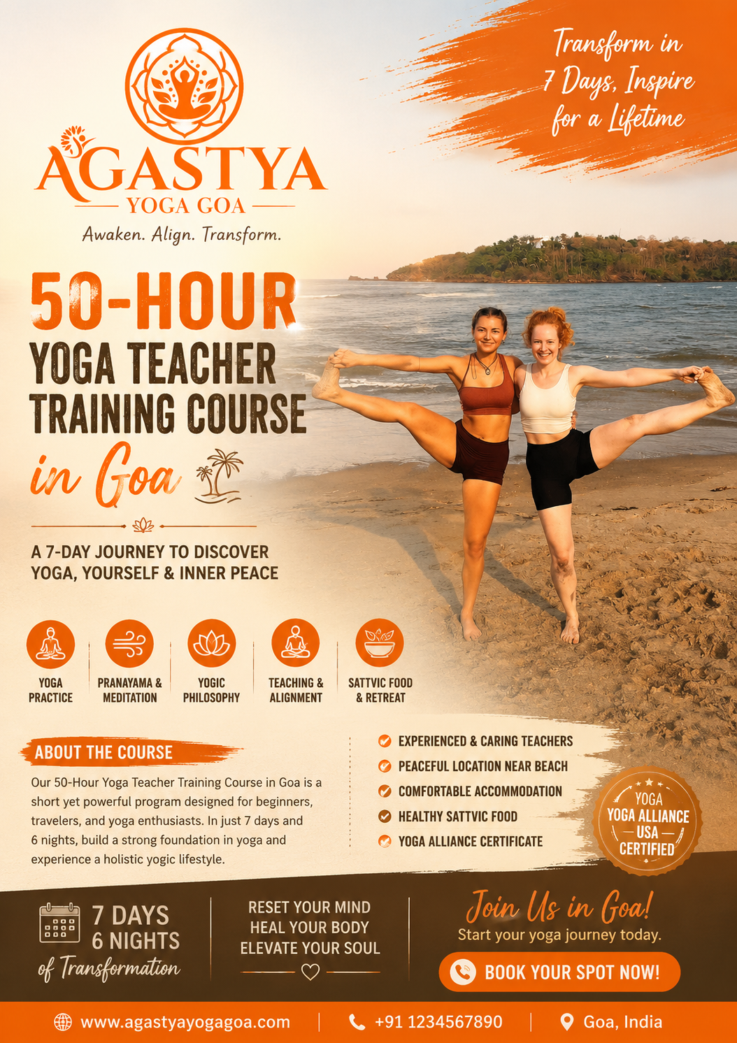 50-Hour Yoga Teacher Training Course in Goa