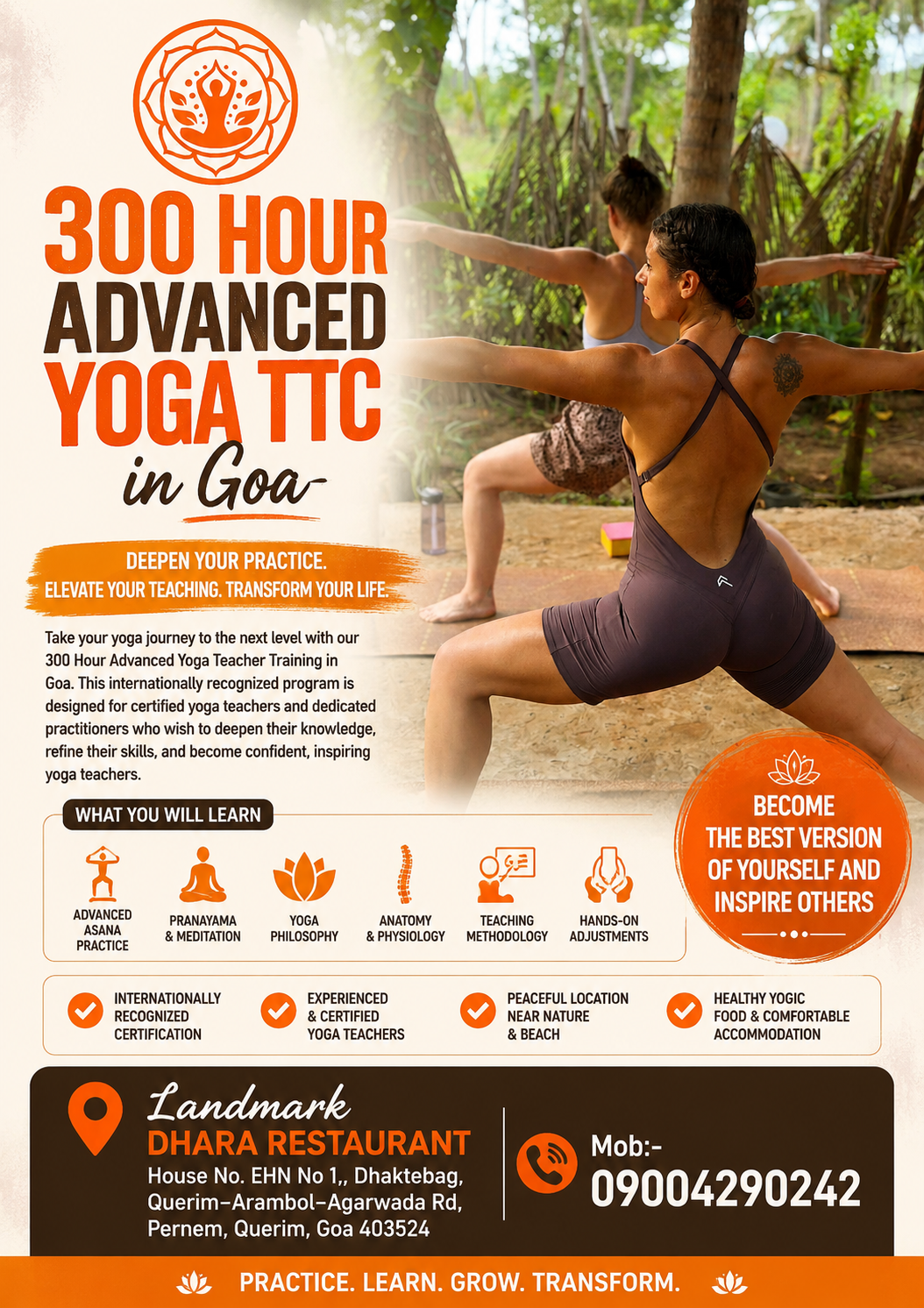 300 Hour Advanced Yoga TTC in Goa
