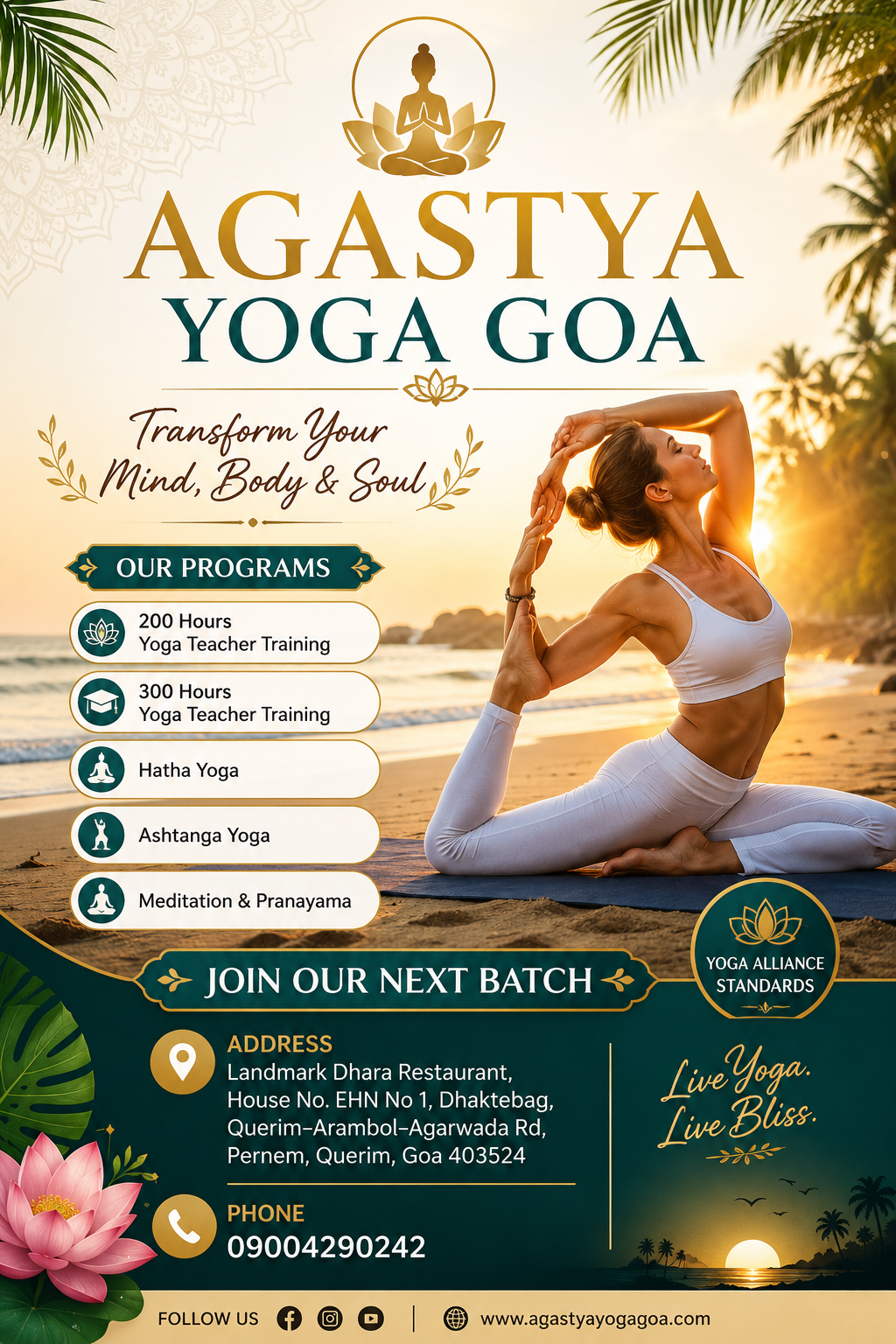 300 Hrs Yoga Teacher Training Schools in Goa