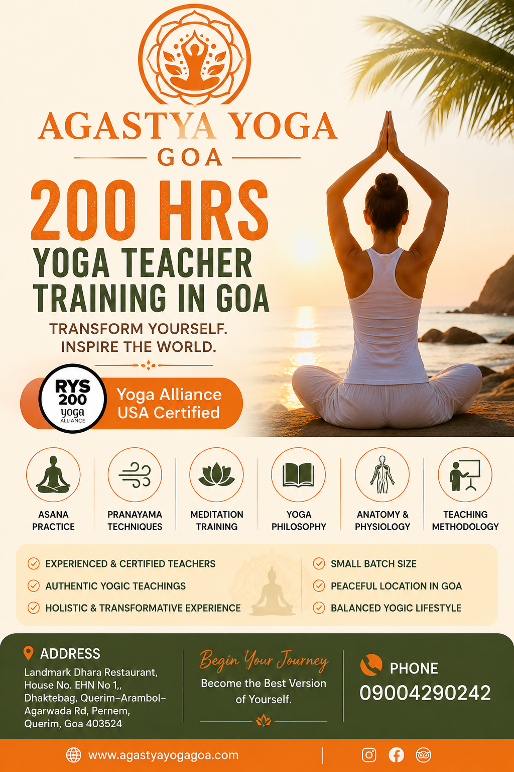 200 hrs Yoga Teacher Training in Goa